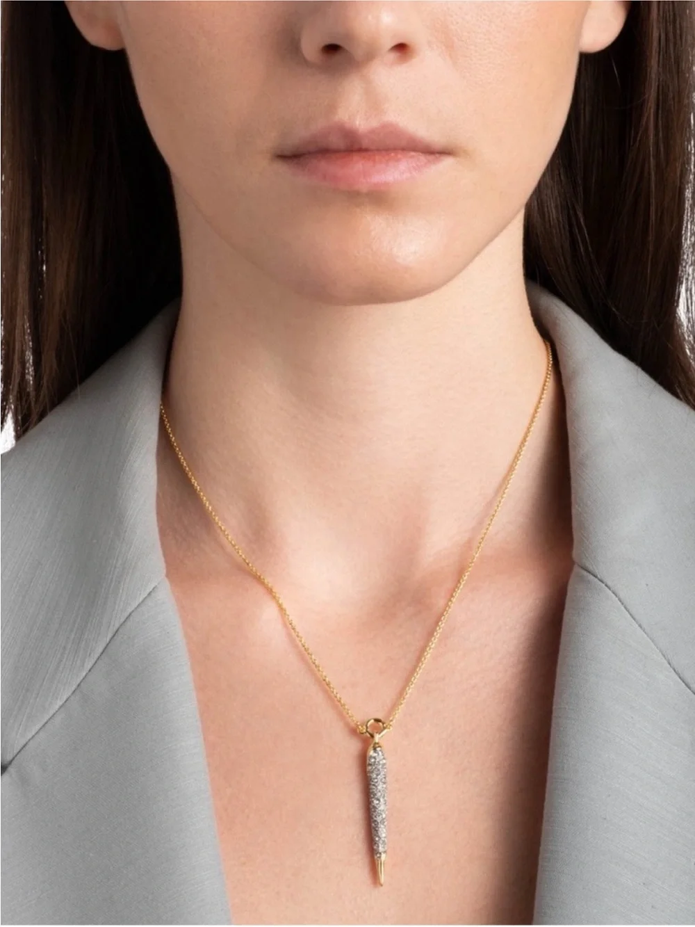 ALEXIS BITTAR • Solanales Gold Crystal Spear Necklace